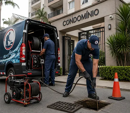 Desentupimento em Condomínio